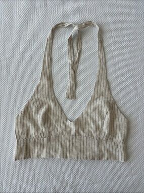 NWT Mooloola Cove Halter Top | AU 14 (Approx. US 10) | Natural Stripe